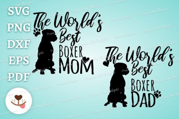 World's Best Boxer Dog Mom Dad SVG: A Stitch Test
